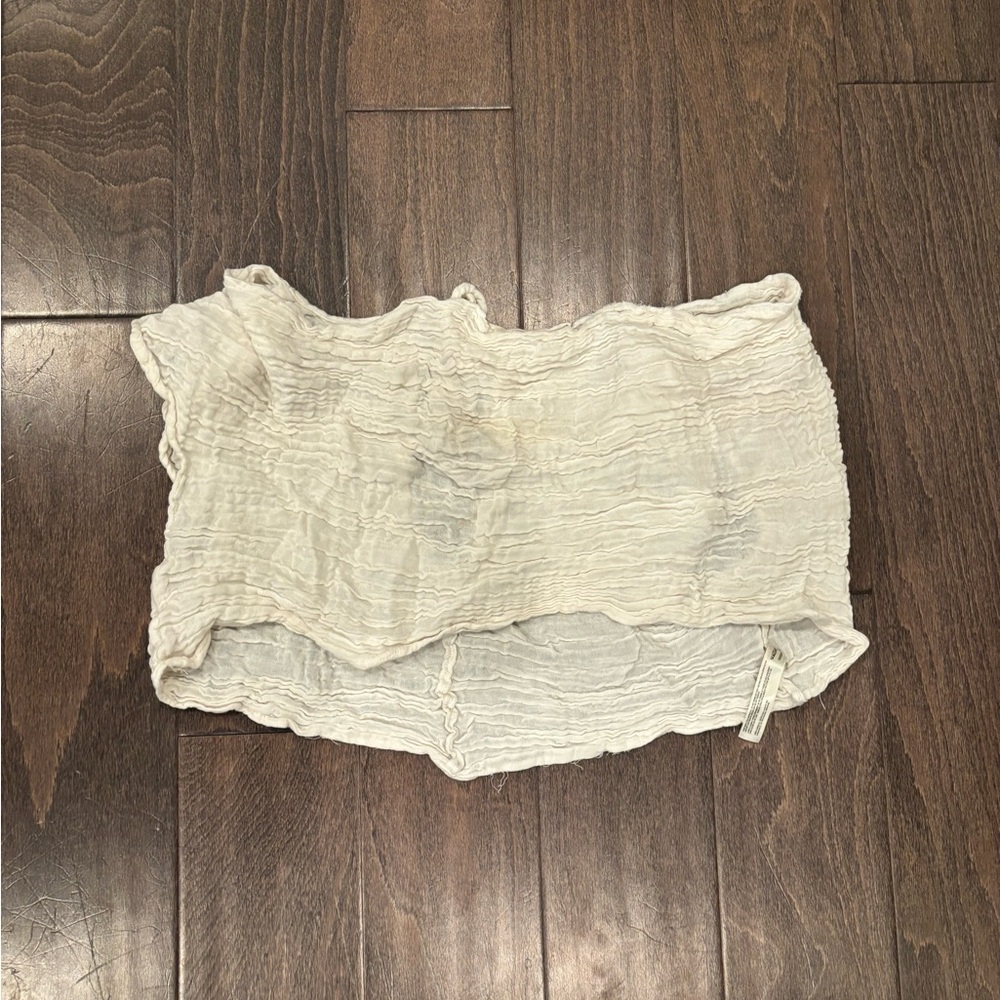 Free People Cream Textured Tube Top